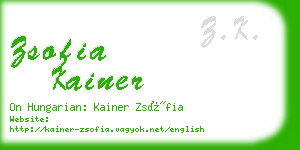 zsofia kainer business card